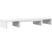 Soporte elevador monitor | soporte de pantalla ajustable madera blanco 80x24x10,5 cm cfw310778