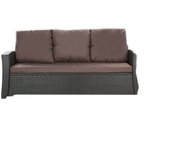 Cojines de sofá de exterior marrón cojines de sofá 2-3 plazas cojín de banco de jardín 150x50x50cm cojines para muebles de poliratán-mix