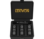 Lexivon 1/2-inch impact socket set, 6 dimensioni totali del dado del capocorda | copre la maggior parte delle misure comunemente utilizzate in pollici