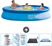 Paquete de piscina - intex - alrededor - 366x366x76 cm + accesorios cb91