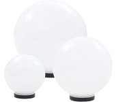 Juego de lámparas de bola led 3 uds esféricas 20/30/40 cm pmma cfw43956