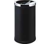 Danieli store | papelera con cenicero de pie para exterior negro | 52 l