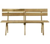Banco de jardín 160 cm madera de pino impregnada