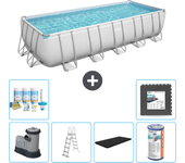 Paquete de piscina - bestway - rectángulo - 640x274x132 cm + accesorios cb31