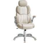 Silla gaming ergonómica de oficina, inclinación, apoyabrazos plegables, ruedas universales, altura ajustable, blanco