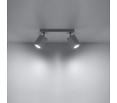 Lámpara de techo briow 2 led blanco con bombilla 3000k - 30x6x16cm sollux