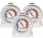 Paquete de 3 termómetros para refrigerador, refrigerador de prueba, refrigerador, termómetro para congelador, termómetro de precisión redondo pequeño,