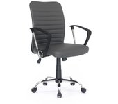 Sillón de oficina asgar con base cromada gris tórtola
