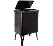 Cubo de basura con patas wellhome 30l negro - tapa apertura automática