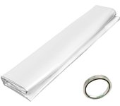 Succebuy película para invernadero 24x50 ft 6 mil, plástico polietileno transparente, alta resistencia para calefacción
