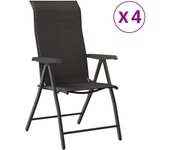 4 uds sillas de jardín | silla de exterior | sillon plegables ratán sintético negro café cfw53140
