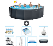 Paquete de piscina - intex - alrededor - 478x478x124 cm + accesorios a2772