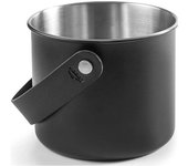 Cubitera inoxidable moon black - 1.5l - asas de cuero - diseño elegante