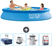 Paquete de piscina - intex - alrededor - 305x305x61 cm + accesorios cb54