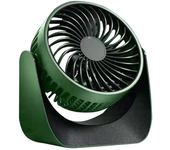 Ventilador de escritorio pequeño, carga usb, viento fuerte, tres velocidades, silencioso para dormitorio, verde