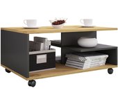 Mesa de sofá de madera mesa de centro con ruedas stango