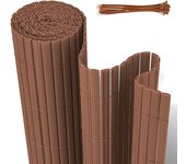 Canisse de pvc canisse de pvc para jardín balcón terraza. valla cortavientos para balcones marrón 140 x 900cm