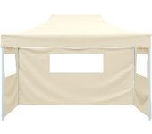 Carpa plegable profesional con 3 paredes acero color crema 3x4m