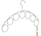 Relaxdays percha ropa y accesorios, metal, plateado, 24,5 x 40,5 x 0,3 cm
