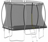Juego de cama elástica rectangular 274x183x76 cm 150 kg