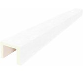 Viga imitación madera 22.5cm de ancho x 17.5cm de alto x 3m de largo color blanco decorativa de poliuretano vu0001d-b