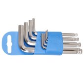 Unior 607853 - juego de 9 llaves allen en colgador de plástico de 1,5 a 10 mm serie 220/3sph