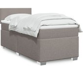 Somier de láminas con colchón taupe 90x190 cm tela