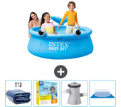 Paquete de piscina - intex - alrededor - 183x183x51 cm + accesorios cb8