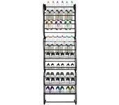 Zapatero colgante metálico de puerta 36 pares nyana home 172x58x18cm negro