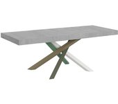Mesa extensible 90x200/460 cm volantis premium cemento estructura multicolor 4/a
