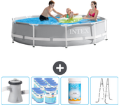 Paquete de piscina - intex - alrededor - 305x305x76 cm + accesorios cb96