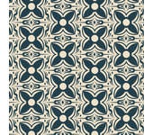 Papel pintado geométrico floral crema
