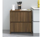 Aparador | aparador de comedor | armario de cocina de madera contrachapada marrón roble 70x41x75 cm cfw73063