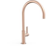 Tres 21190601opm project-tres grifo monomando xxl con maneta lateral para lavabo oro rosa mate