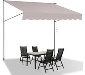 Toldo del balcón toldo retráctil manual el mango del balcón es resistente a los rayos ultravioleta beige 2m