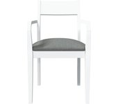 Pack 2 uds sillas de comedor | silla de cocina con cojines madera maciza blanco caucho cfw16770