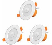 Lámpara de techo led con sensor de movimiento, iluminación interior, ideal para restaurante y baño (3 unidades)