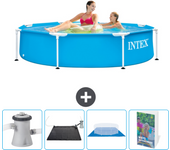 Paquete de piscina - intex - alrededor - 244x244x51 cm + accesorios cb126