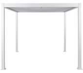 Beliani cenador fornoli metal 310 cm 310 cm blanco