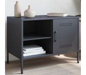 Mueble tv antracita 68x39x50,5 cm acero