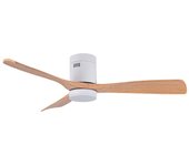 Ventilador de techo siroco bel air 40w 3 aspas con luz led blanco/haya ø130 cm