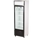 Cleiton® - armario expositor refrigerado 300 litros 1 puerta ventilado | frigorifico profesional para bebidas en hostelería