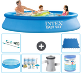 Paquete de piscina - intex - alrededor - 305x305x61 cm + accesorios a498