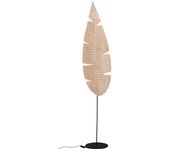 Lampara de suelo hoja rattan en sop metal