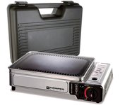 Plancha de asar a gas portátil 2300w kemper placa antiadherente + maletín de transporte