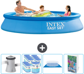 Paquete de piscina - intex - alrededor - 305x305x61 cm + accesorios cb103