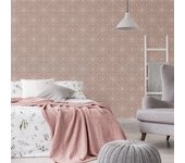 Papel pintado autoadhesivo con tintas eco, y libre de pvc, rollo de 129 x 260 cm geo star bloom