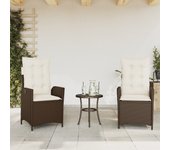 Maison exclusive - sillones reclinables jardín con cojines marrones 2 uds ratán pe