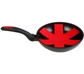 Sartén inducción 26cm, antiadherente ecológico sin pfoa, aluminio forjado, vitrocerámica, gas, wecook, negro, , ecostone