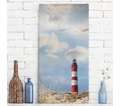 Lienzo cuadro en lienzo bastidor impresion en lienzo azul paisaje dunas de arena faro marítimo 143 dormitorio salón pasillo 60 x 120 cm